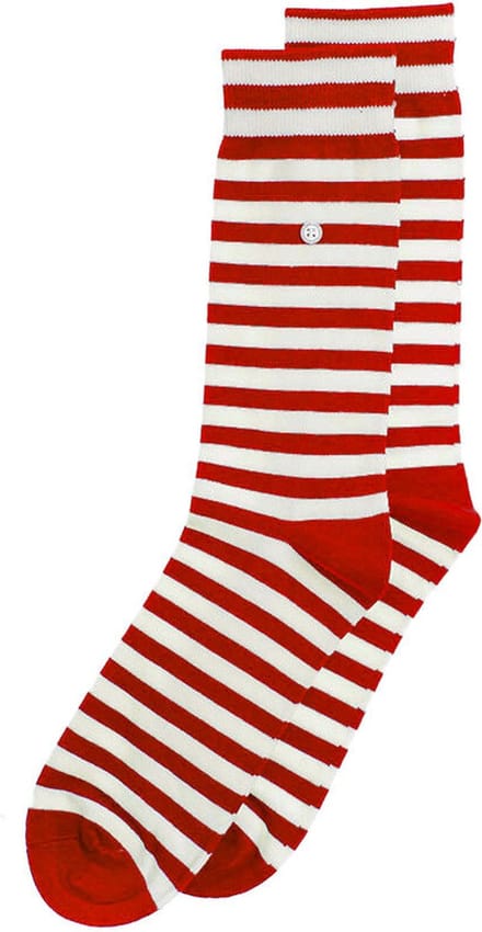 Alfredo Gonzales unisex sokken harbour stripes rood & wit