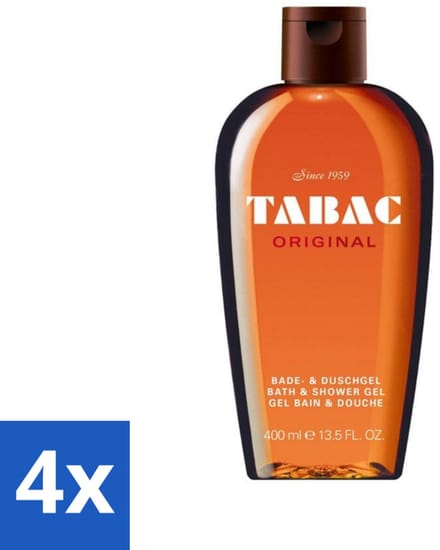 Tabac Original - Douchegel - Milde reiniging - 400 ml - Voordeelverpakking - 4 stuks