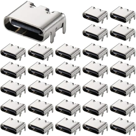 Dailygoody - USB 3.1 - Type C - Vrouwelijke connector - 6-pins - Hittebestendig - PCB-ontwerp - Doe-het-zelf