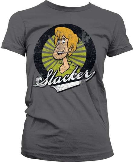 Scooby Doo Shaggy The Slacker Girly Tee dames-T-shirt donkergrijs