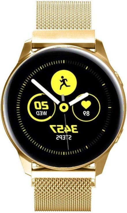 YPCd® Samsung Galaxy Watch Active bandje - Goud - Milanees Roestvrij Staal