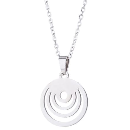 24/7 Jewelry Collection Cirkel Ketting - Cirkels - Zilverkleurig