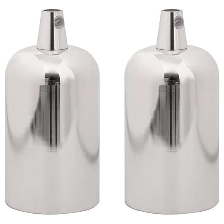 vidaXL Lamphouders 2 st nikkel satijn E27