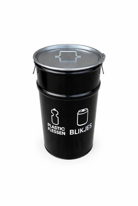 BinBin 80L Black Handle DUO voor plastic flessen/blikjes