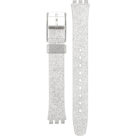 Swatch Plastic - Originals Small (25mm) - L ALK343E LK343 Silver Glistar Horlogeband
