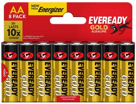 Energizer Eveready Gold Batterijen AA (LR6) Alkaline 8 stuks