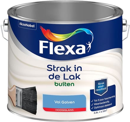 Flexa - Strak In De Lak Buitenlak Hoogglans - Vol Golven - Mengverf - 2,5 L