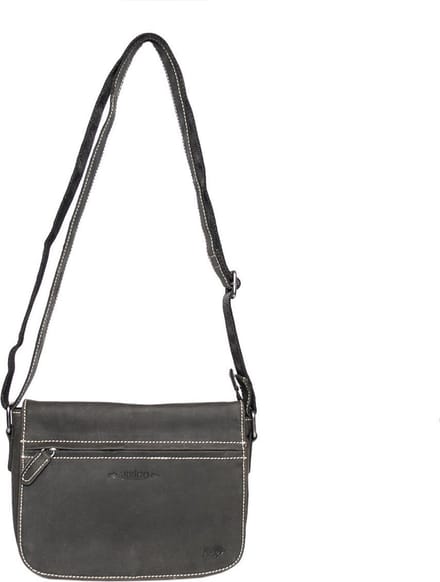 Arrigo - Schoudertassen Vrouw - Buffelleer - Crossbody - Zwart