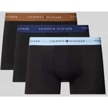Tommy Hilfiger - 3-Pack Boxershorts - Zwart met gekleurde logoband - M