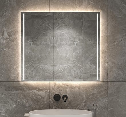 Schaere - Badkamerspiegel - LED Verlichting - Spiegel Verwarming - Touch Sensor - Dimfunctie - 80x60 cm