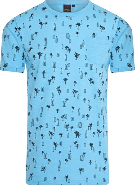 Mario Russo Mario Russo T-shirt Surf Patroon Zomershirt