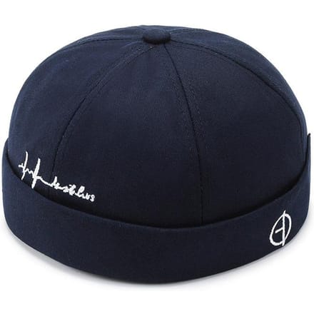 Heren Hoeden Docker Cap Hoeden Muts Zeemansmuts Werkersmuts Omgeslagen Rand Retro Randloze Hoed Met Verstelbare black