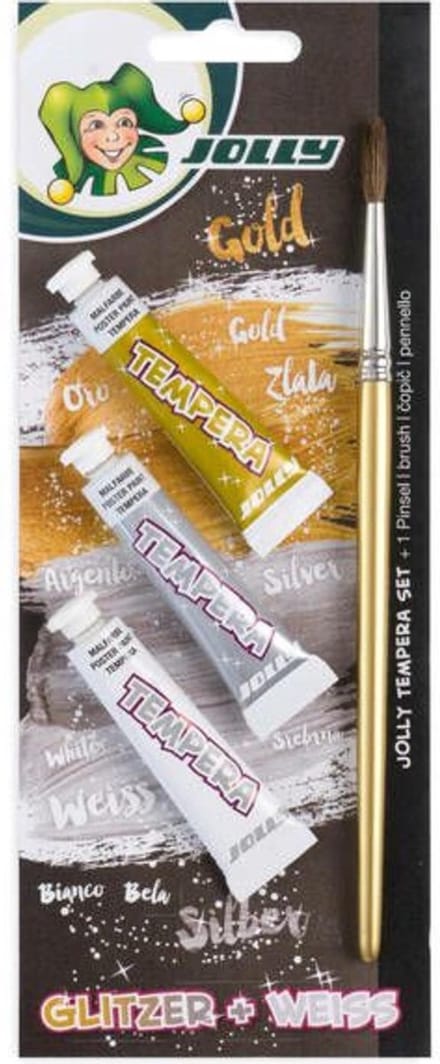 Jolly Jolly Tempera Verf Metallic Set 3 stuks
