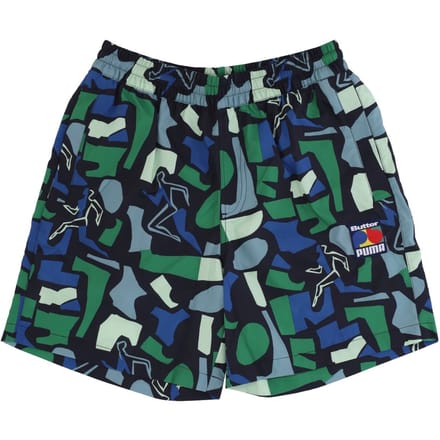 Herenshort met all-over print X Butter Goods Mineraalblauw