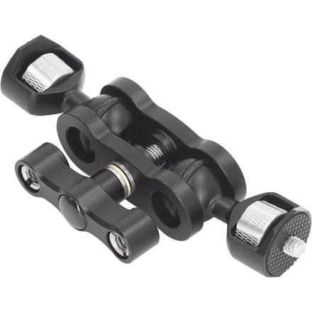 14in 360 Graden Draaibaar Dubbel Kogelhoofd Aluminiumlegering Camera Multifunctionele Dubbel Kogelhoofd Arm black