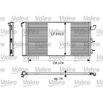 Condensator, airconditioning VALEO 818162