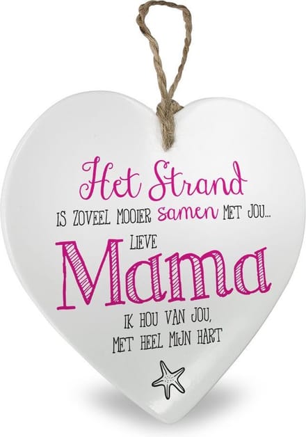 Hart tegeltje "Mama"
