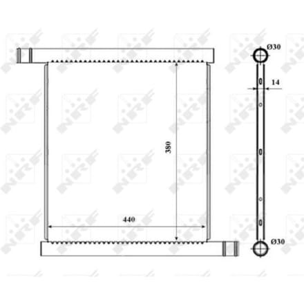 Radiator, motorkoeling NRF 53857