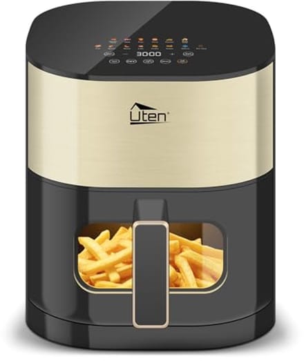 Grote heteluchtfriteuse 5,5 liter met led-touchscreen, 2000 W