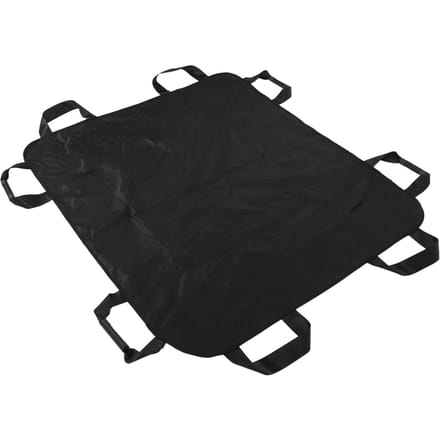 Couverture de transfert imperméable et réutilisable, poignées à large sangle, lit de positionnement pour transfert et patient black