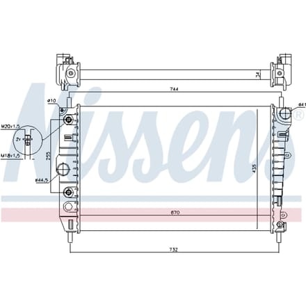 Radiator, motorkoeling NISSENS 66701