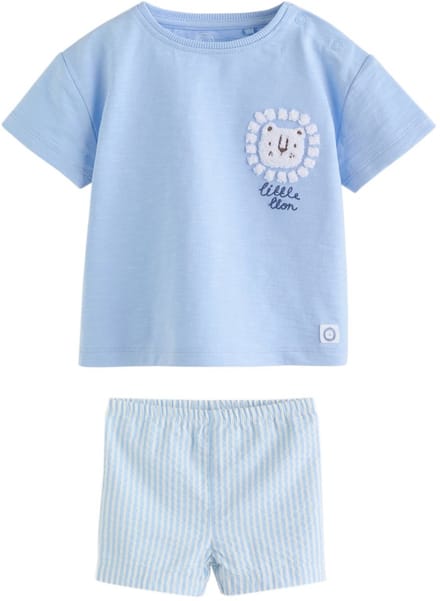 Next - Jongens - Setje met topje en short voor baby’s - Blauw