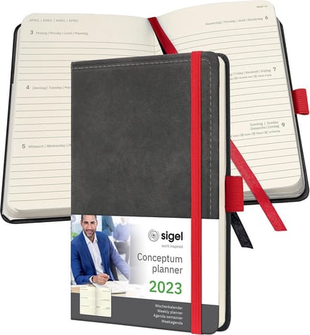 Weekplanner 2023 Compact A6 Hardcover Vintage Design - 176 Pagina's