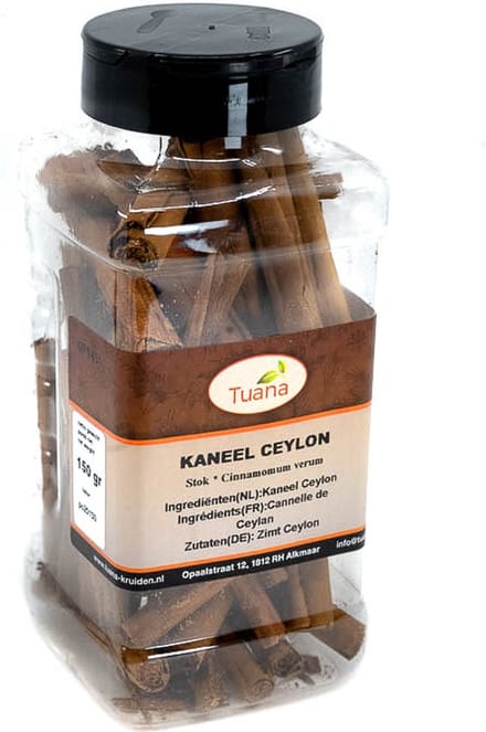 Tuana Kruiden - Kaneel Ceylon Stok - Strooibus 150 Gram - Tuanashop - GP-K-0004