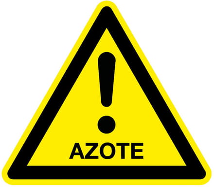 Waarschuwingssticker azote 100 mm