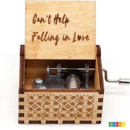 *** Muziekdoosje Can't Help Falling in Love - voor Muziekliefhebbers - van Heble® ***
