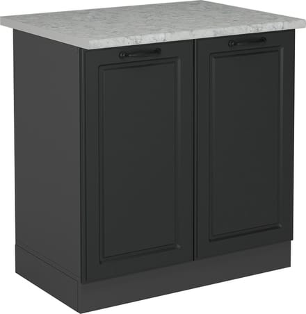 Vicco R-Line Wastafelkast – 80 cm WB Marmer Antraciet landhuis