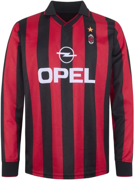AC Milan Retro Voetbalshirt 1995-1996 (Lange Mouwen)