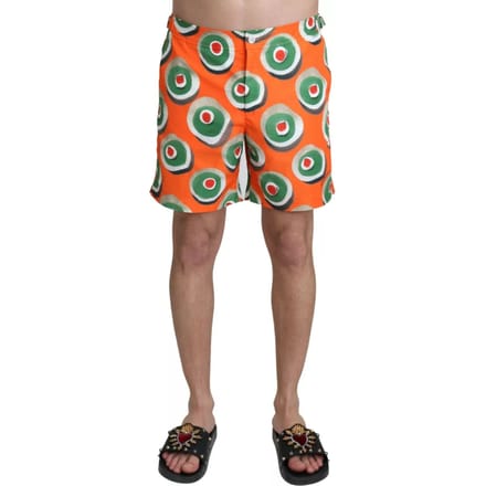 Dolce & Gabbana Oranje Cupcake Strandshorts Zwemkleding