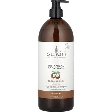 Botanische Body Wash, Alle Huidtypes, Coconut Bliss, 1 L (33.82 fl oz) white