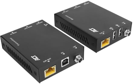 ACT AC7815 4K HDMI 2.0 KVM Extender Set over CAT6A | tot 70 meter | Zwart