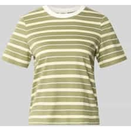 Streepjessy T-shirt met logo-applicatie dames s.Oliver