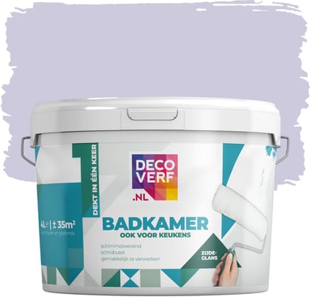 Decoverf badkamer verf zachtlila, 4L