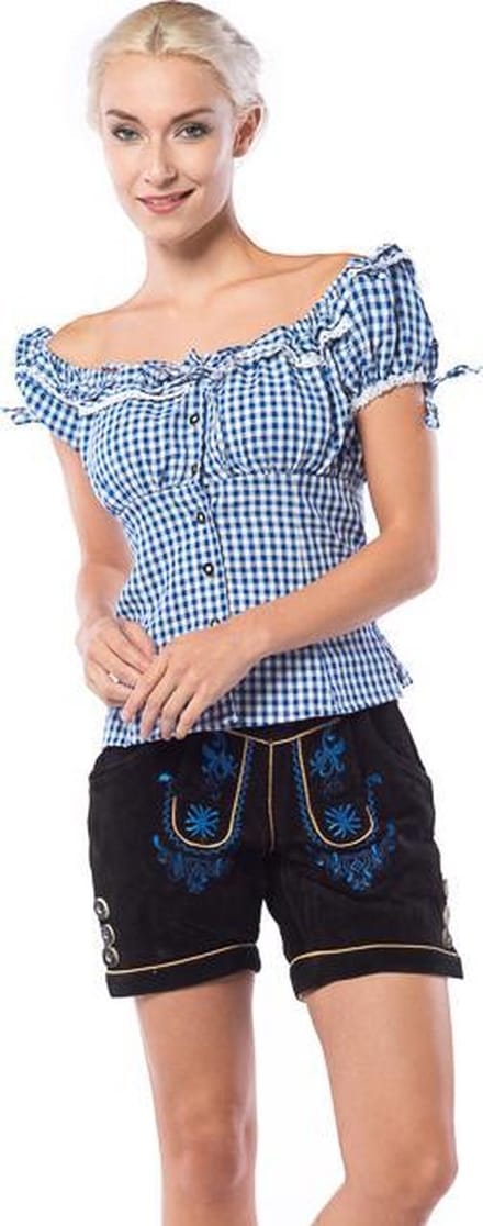 Dames Lederhose Hannelore Short Brown Ladies - M/38