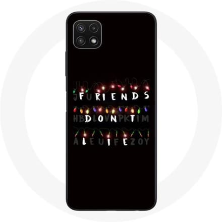 Coque - MANIACASE - Samsung Galaxy A22 5G - Souple - Noir - Stranger Things Joyeux Noël
