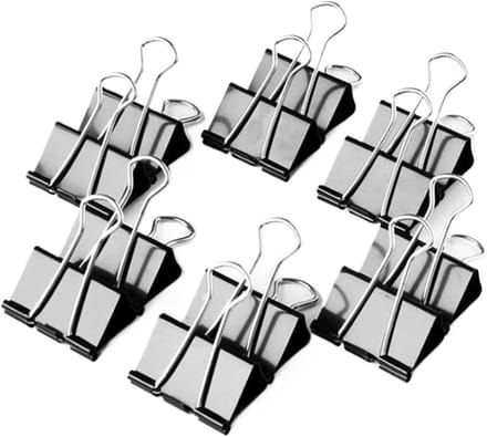 Metalen Paperclips - Bindmiddel Clips - Documenten Organiseren - Stevig Metaal - 32mm - Zwart