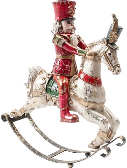 Clayre & Eef Kerstdecoratie Beeld Notenkraker 32x10x35 cm Rood Kunststof