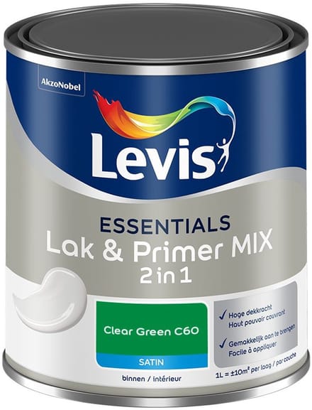 Levis - Essentials Lak & Primer Mix - Clear Green C60 - Mengverf - 1 L