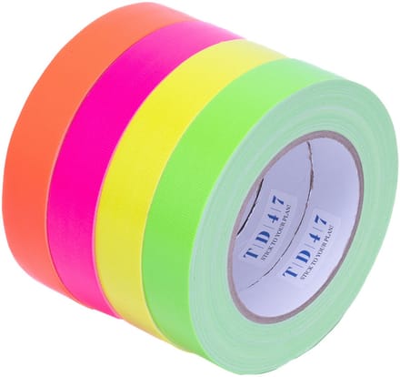TD47 Gaffa Tape Fluor Deal (4 rollen / 25mm)