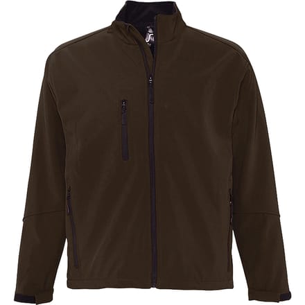 SOLS Heren Relax Soft Shell Jacket (ademend, winddicht en waterbestendig) (Donkere chocolade)