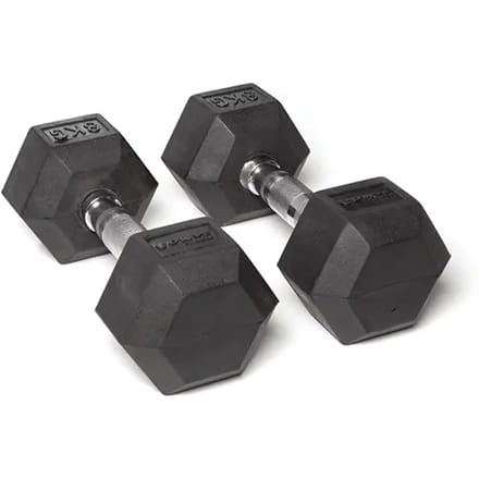 Olive Hex Dumbbell 15kg Zilver 15 kg