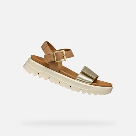 GEOX XAND 2.1S DAMES Sandalen - LICHT GOUD/BEIGE