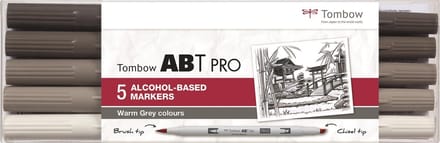 Tombow ABT Pro setÂ Warm grey colors 5 stuks