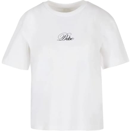 Dames-T-shirt Miss Tee Babe Wording