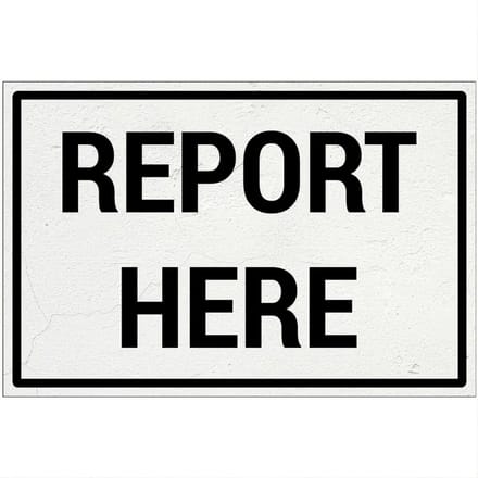 Report here bord | Forex Re materiaal | 18 x 12 cm