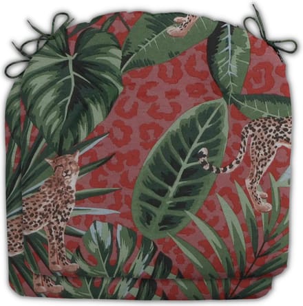 Madison - Zitkussen - Universeel - 2 stk. - 46x48 cm - Lenny Red - Stapelstoel - Rood